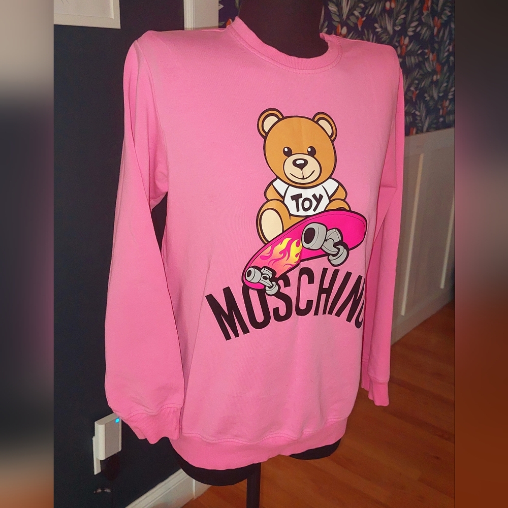 Moschino Pink Teddy Bear Sweatshirt